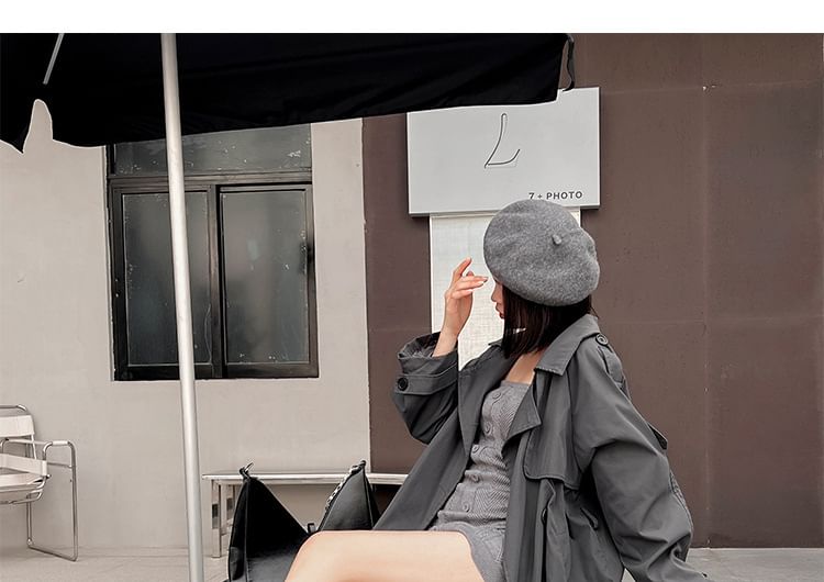 Chunky Heel Plain Studded Genuine Leather Tall Cowboy Boots