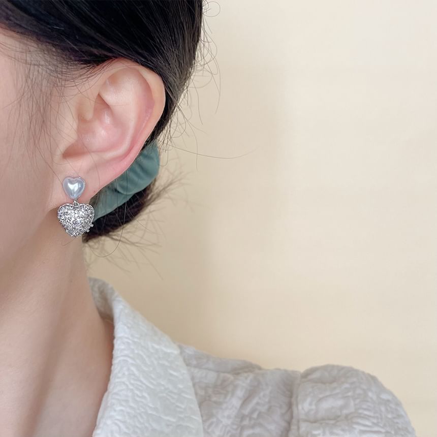 Heart Clip-On Earring / Drop Earring