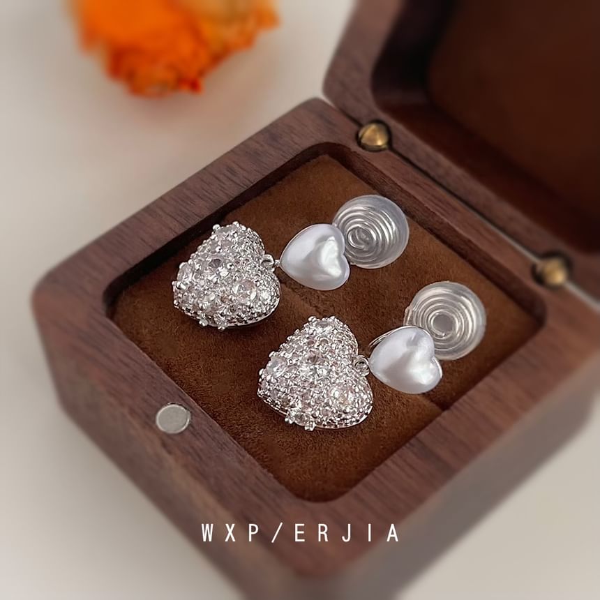 Heart Clip-On Earring / Drop Earring