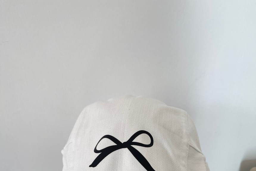 Cap Bow Print Newsboy