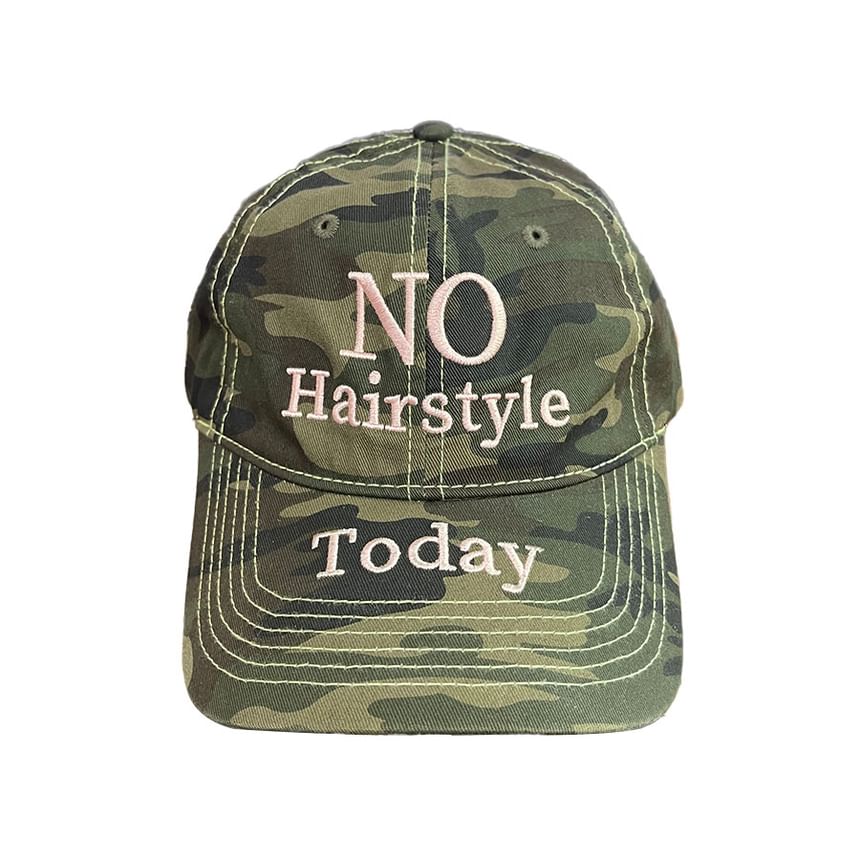 Embroidered Camo Print Baseball Letter Cap