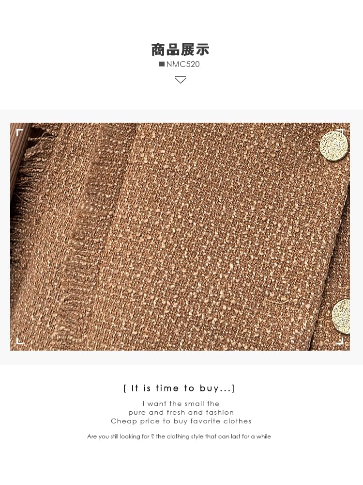 Frayed Tweed Vest / Pleated A-Line Dress