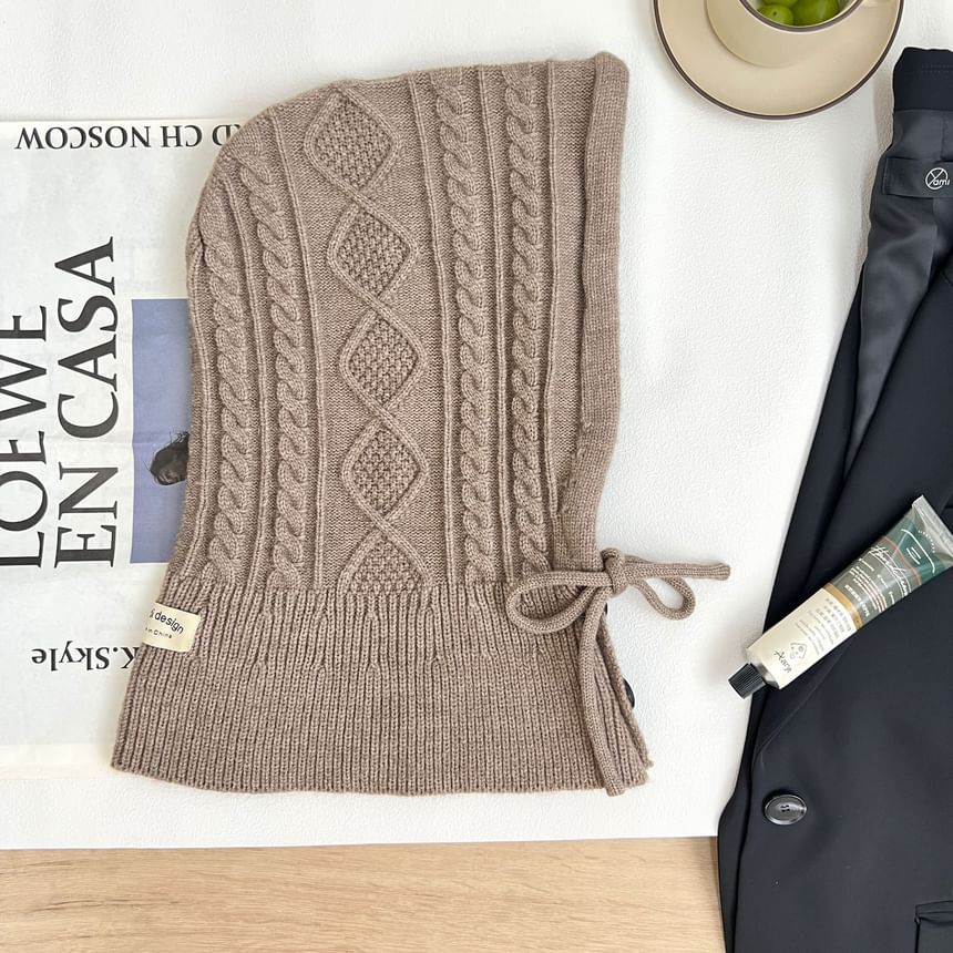 Balaclava Gloves / Set Knit Plain