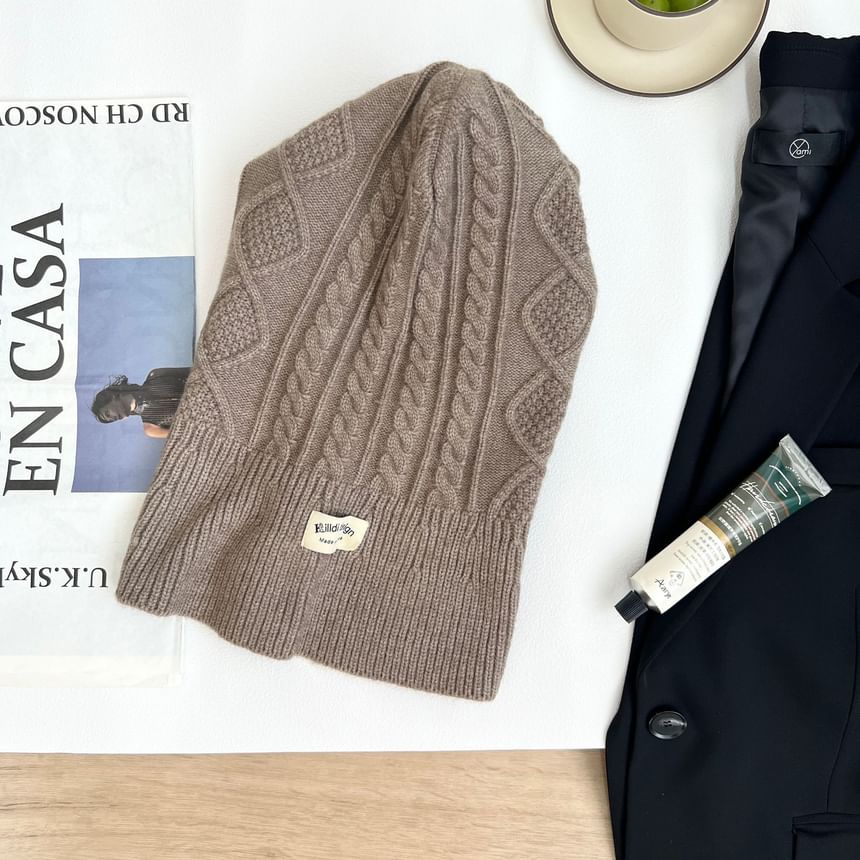 Balaclava Gloves / Set Knit Plain