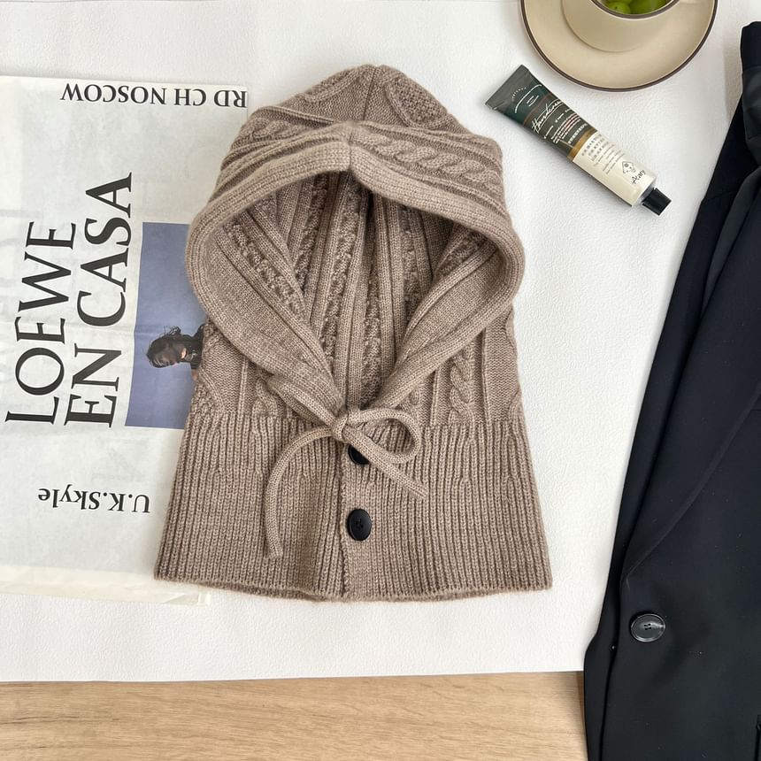 Balaclava Gloves / Set Knit Plain