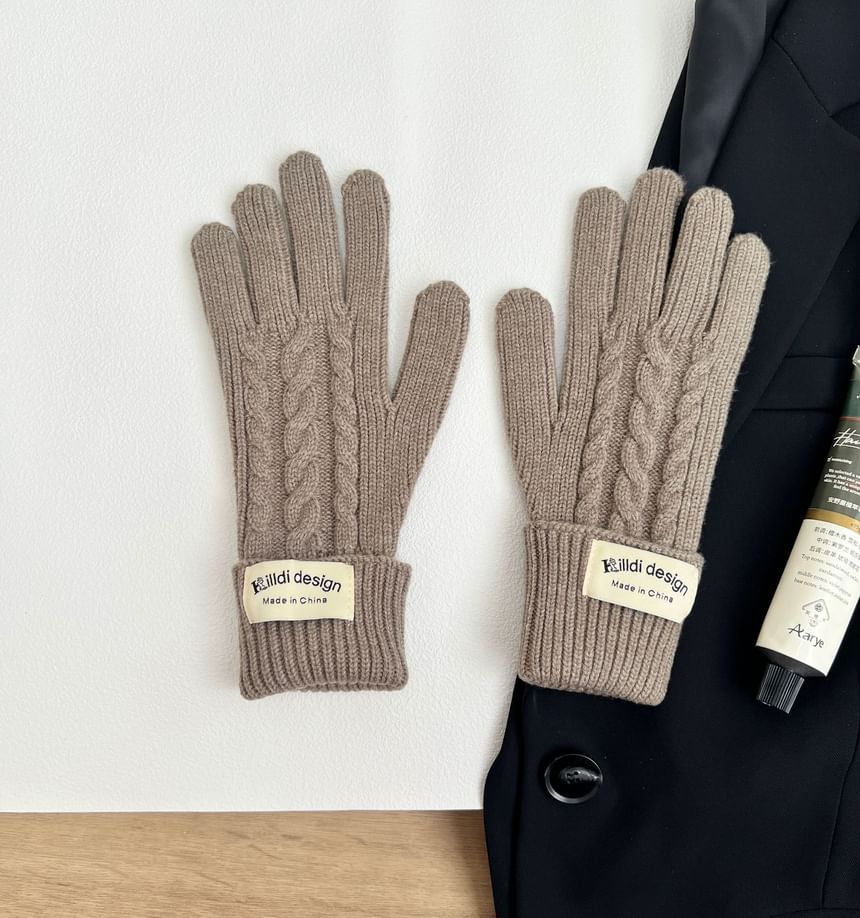 Balaclava Gloves / Set Knit Plain