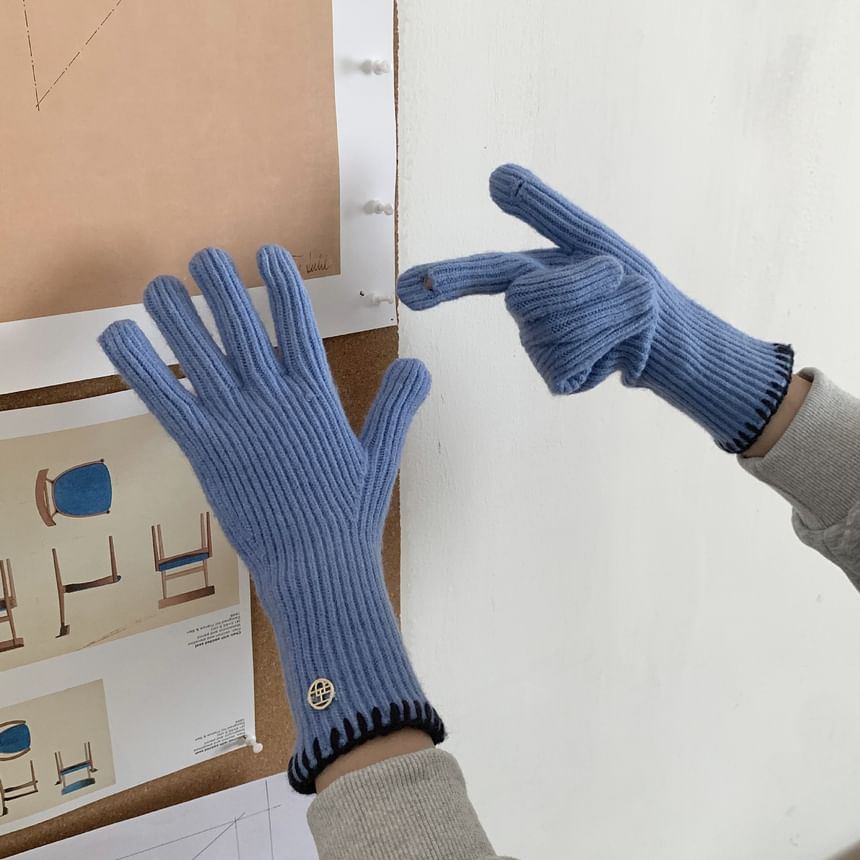 Gloves Knit Cuff Ribbed