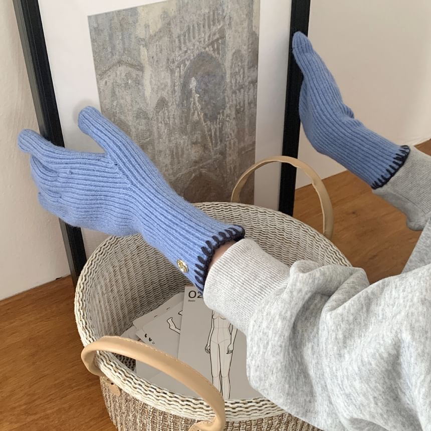 Gloves Knit Cuff Ribbed