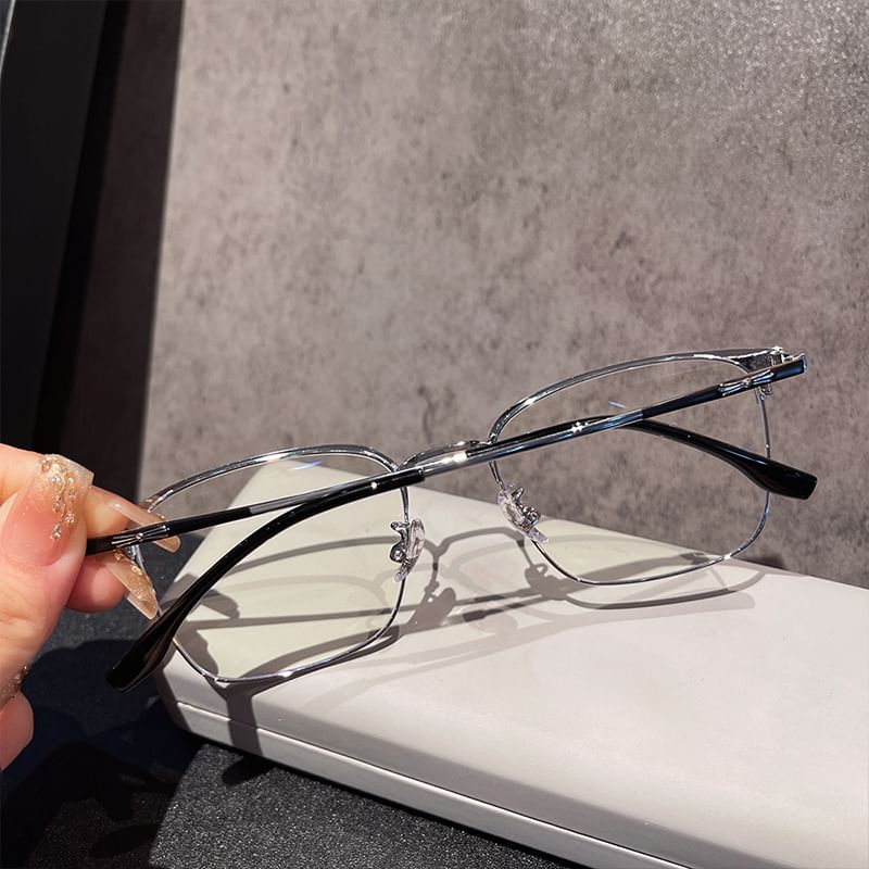 Square Blocking Glasses Light Blue