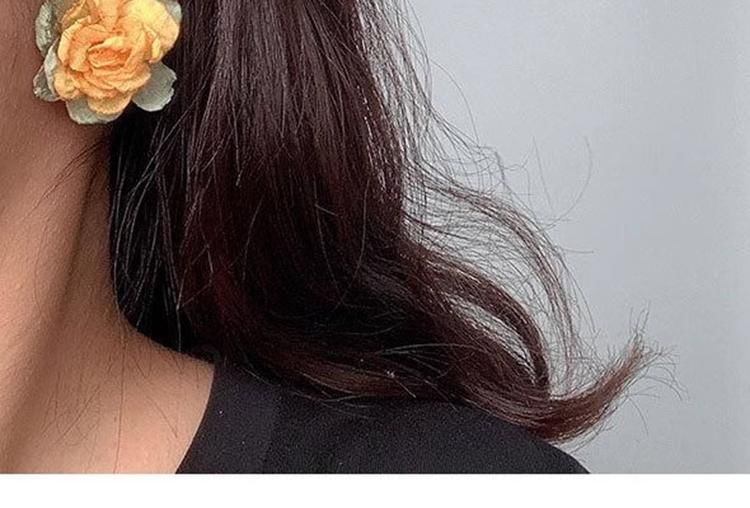 Earring Floral Fabric Stud