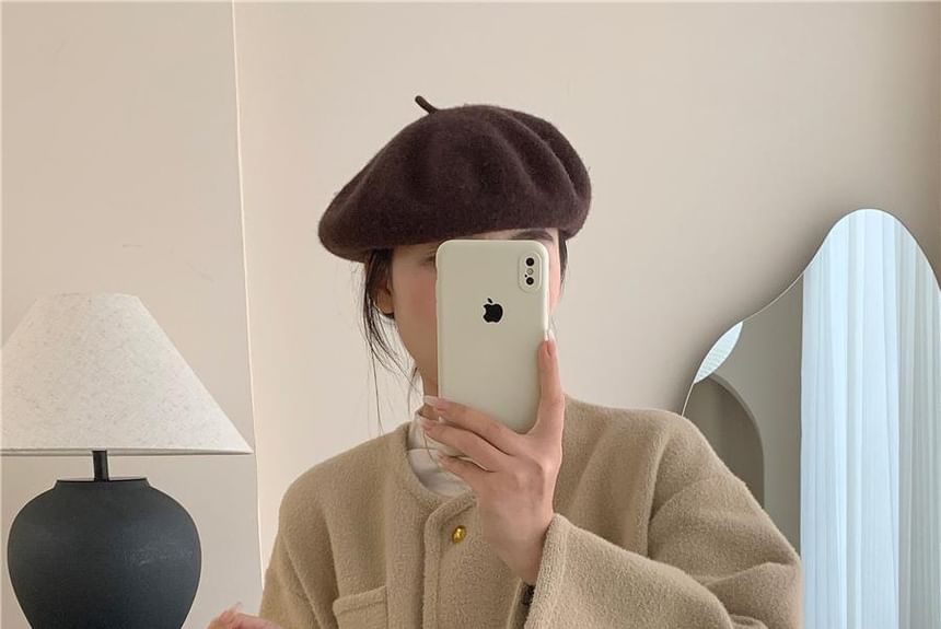 Round-Neck Wool Jacket