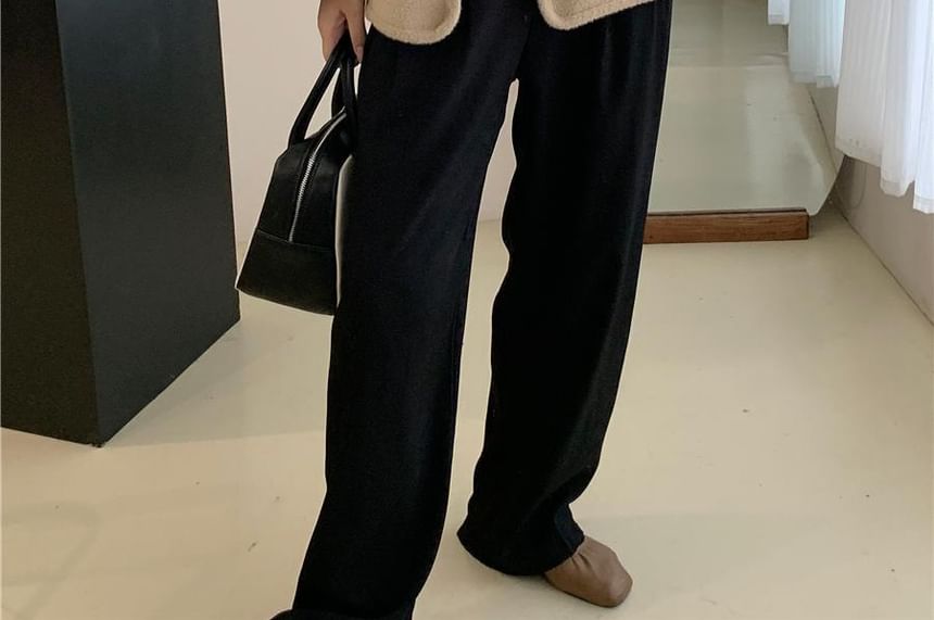 Round-Neck Wool Jacket