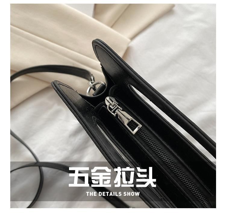 Leather Bag Faux Crossbody Lettering