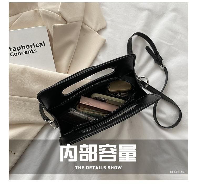 Leather Bag Faux Crossbody Lettering