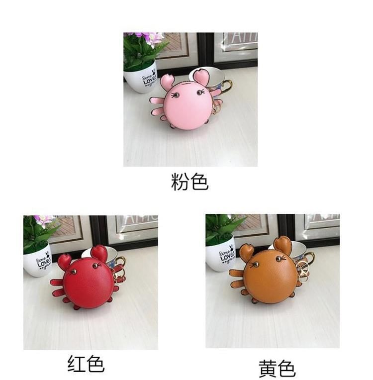 Coin Leather Faux Cartoon Crab Purse