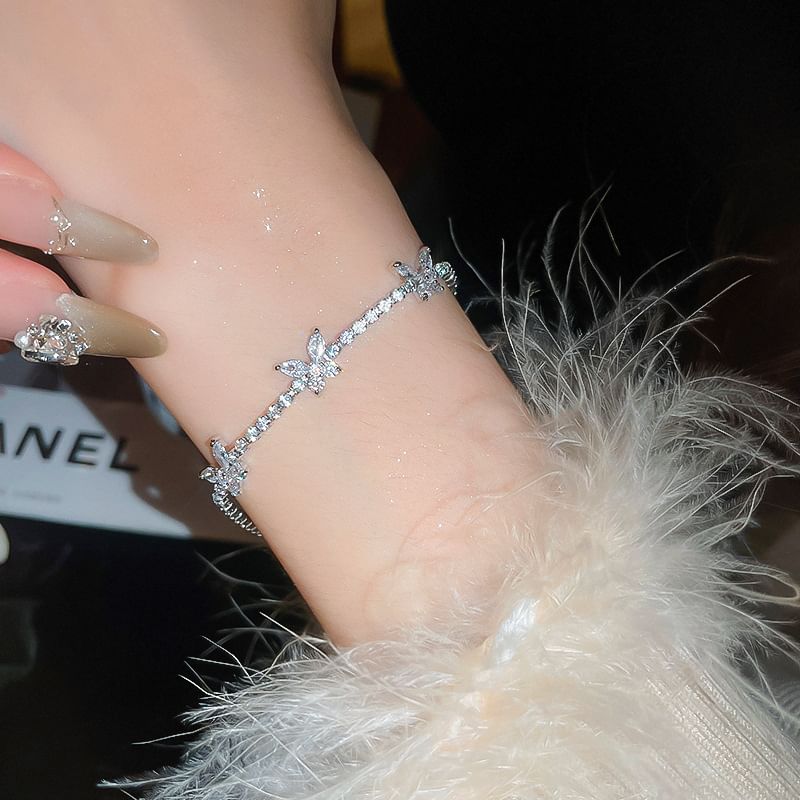 Rhinestone Bracelet Butterfly