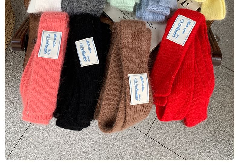 Plain Knit Scarf Narrow