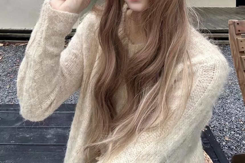 Knit Cable Plain Beanie