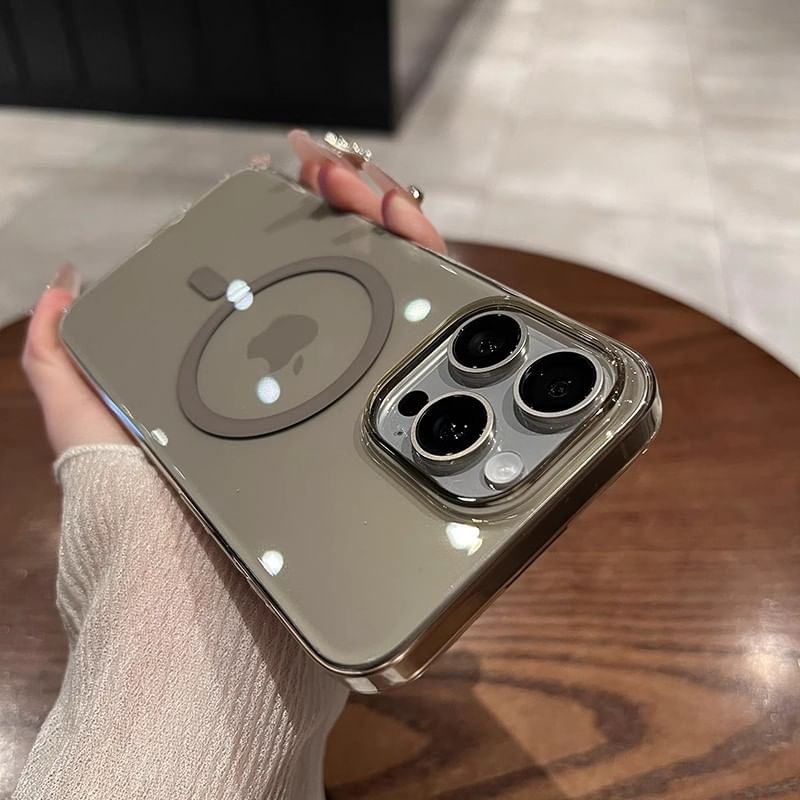 Case with MagSafe) Magnetic Phone (Compatible Transparent