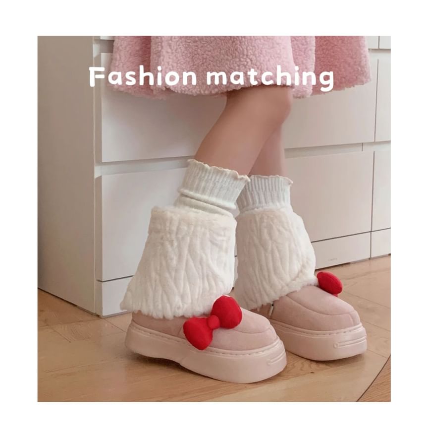 Two Tone Short Snow Boots