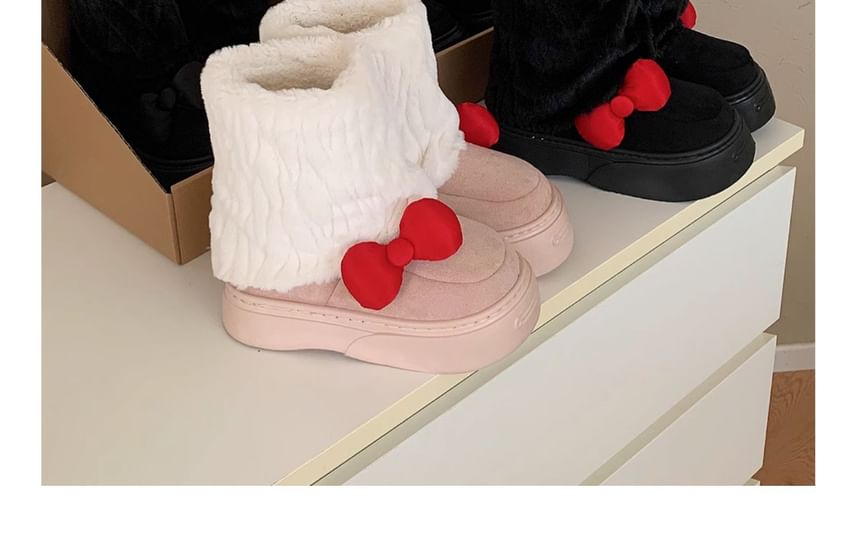 Two Tone Short Snow Boots