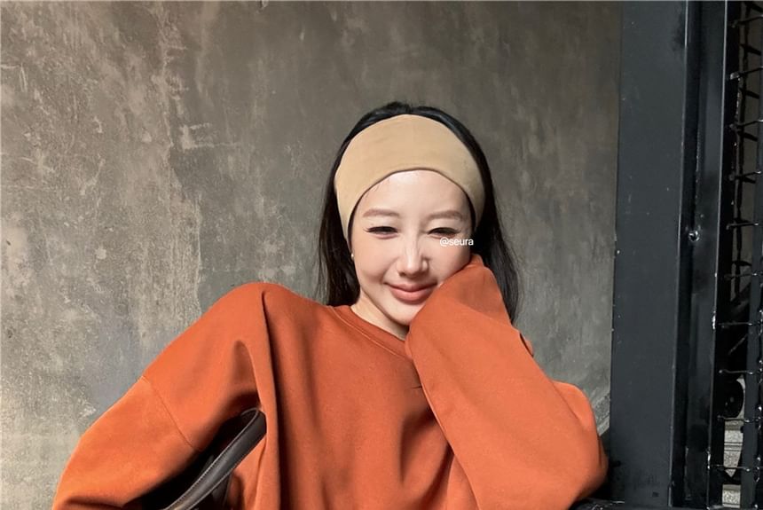 Round Neck Plain Oversized Pullover