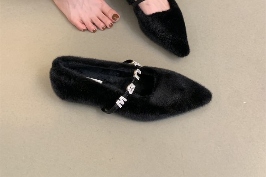 Fleece Pointed Flats