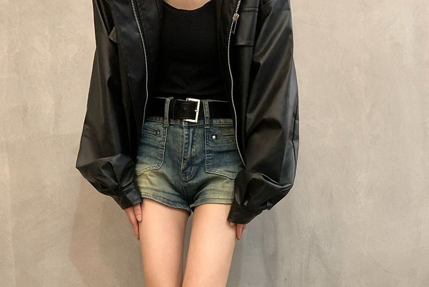 Heel Pointed Boots Short Leopard High Print