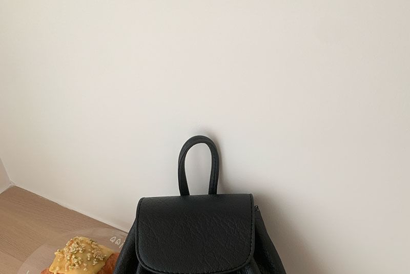 Backpack Faux Leather Flap