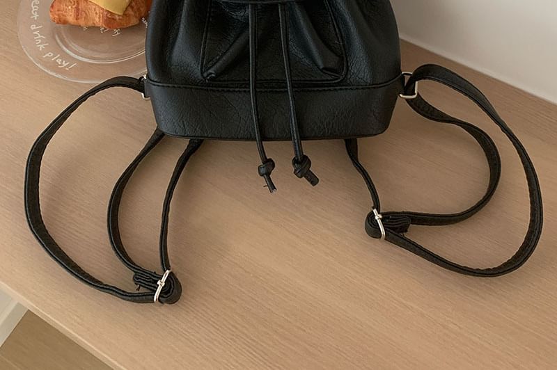 Backpack Faux Leather Flap