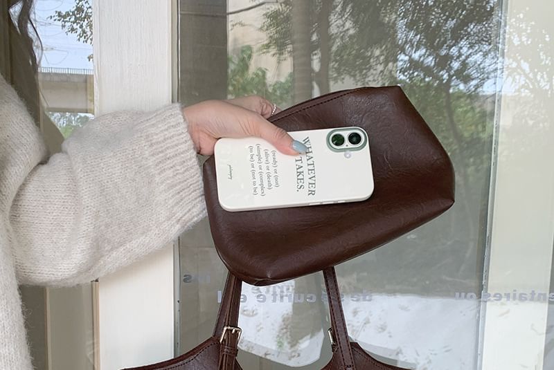 Bag Leather Pouch Faux Tote With