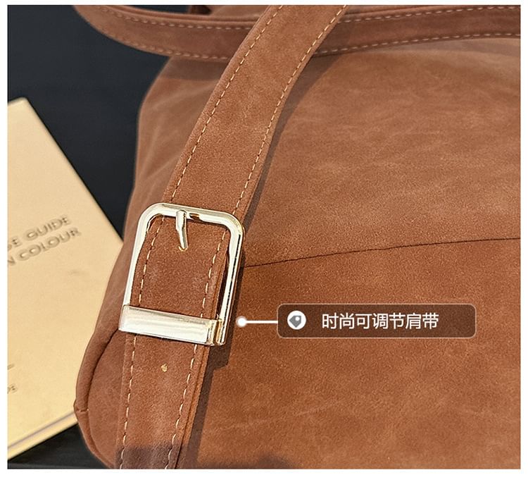 Faux Flap Backpack Suede