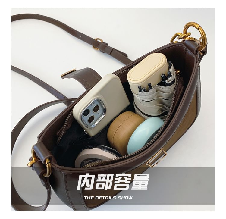 Chain Strap Heart Buckle Crossbody Bag