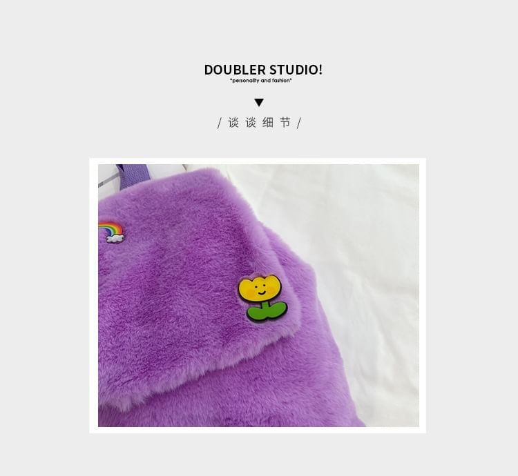 Fluffy Flap Backpack