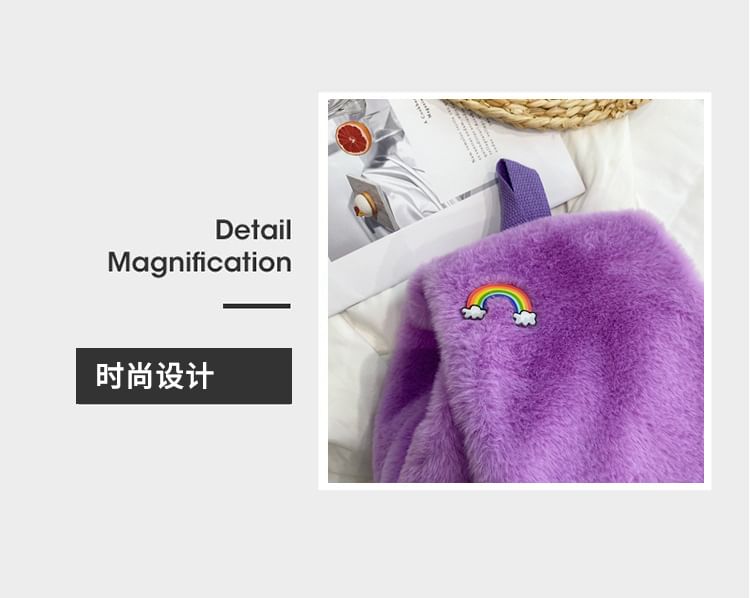 Fluffy Flap Backpack