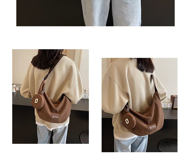 Set: Applique Crossbody Bag + Coin Purse