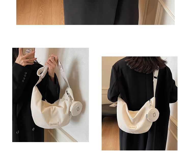 Set: Applique Crossbody Bag + Coin Purse