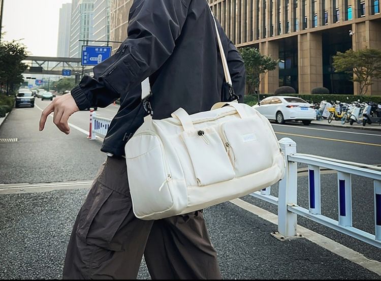 Applique Multi-Pocket Duffel Bag