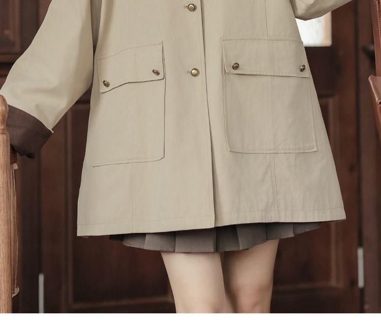 Plain Button-Up Jacket