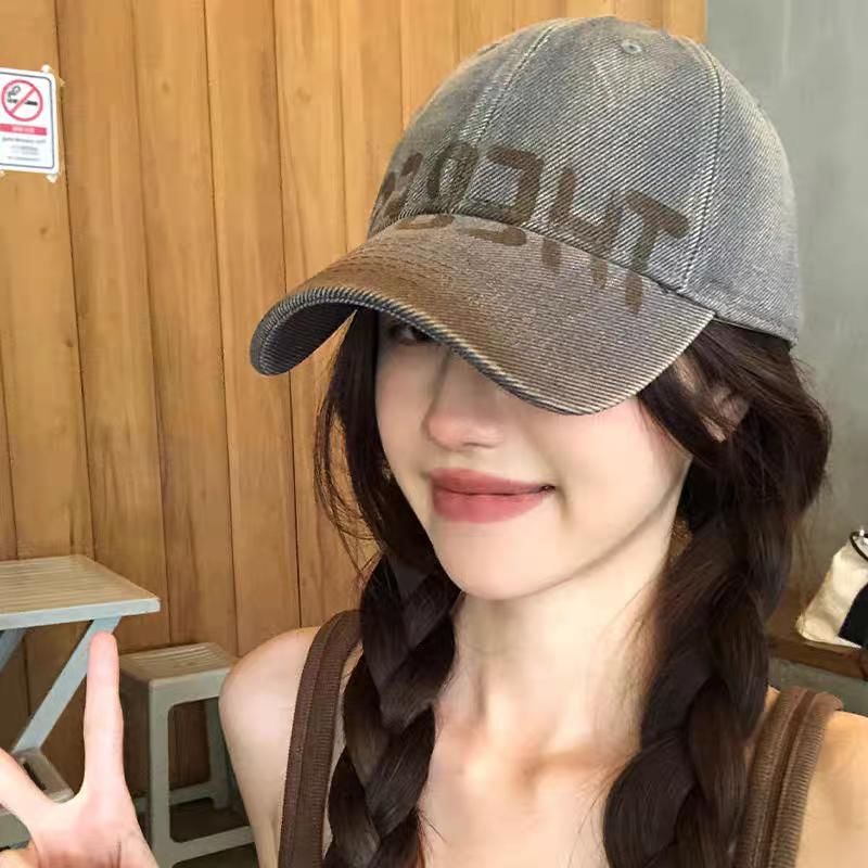 Plain Cap Print Baseball Washed / Lettering