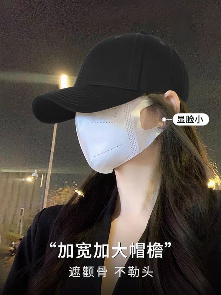 Plain Cap Print Baseball Washed / Lettering