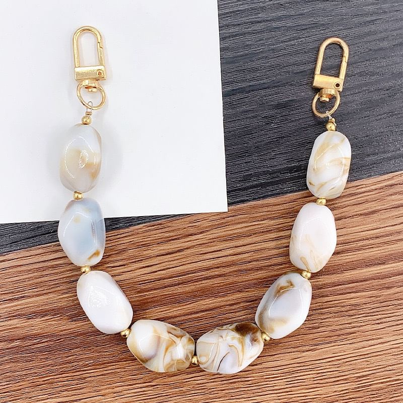 Strap Alloy Gemstone Faux Phone Bead