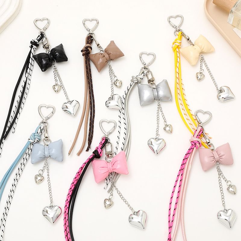 Padded Charm Bow Phone Knotted