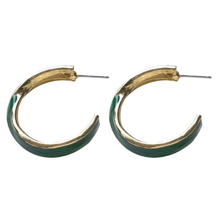 Open Alloy Galaxy Twisted Hoop Earring