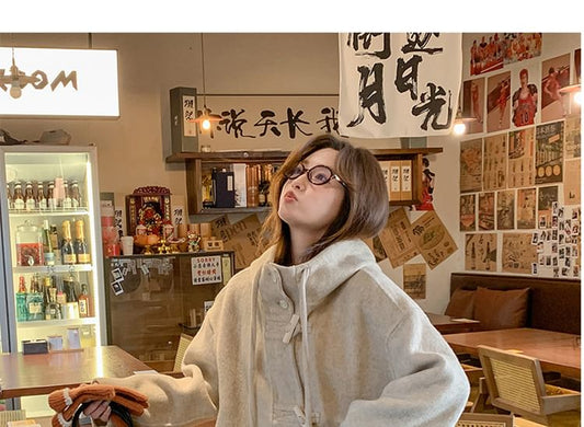 Plain Hooded Toggle Long Coat