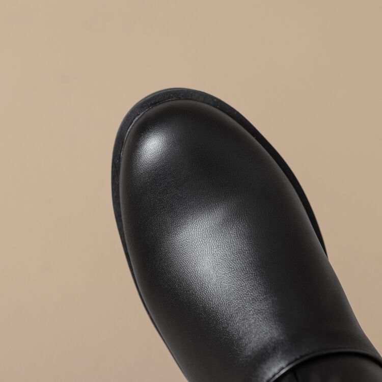 Boots Fur Short Faux Buckled