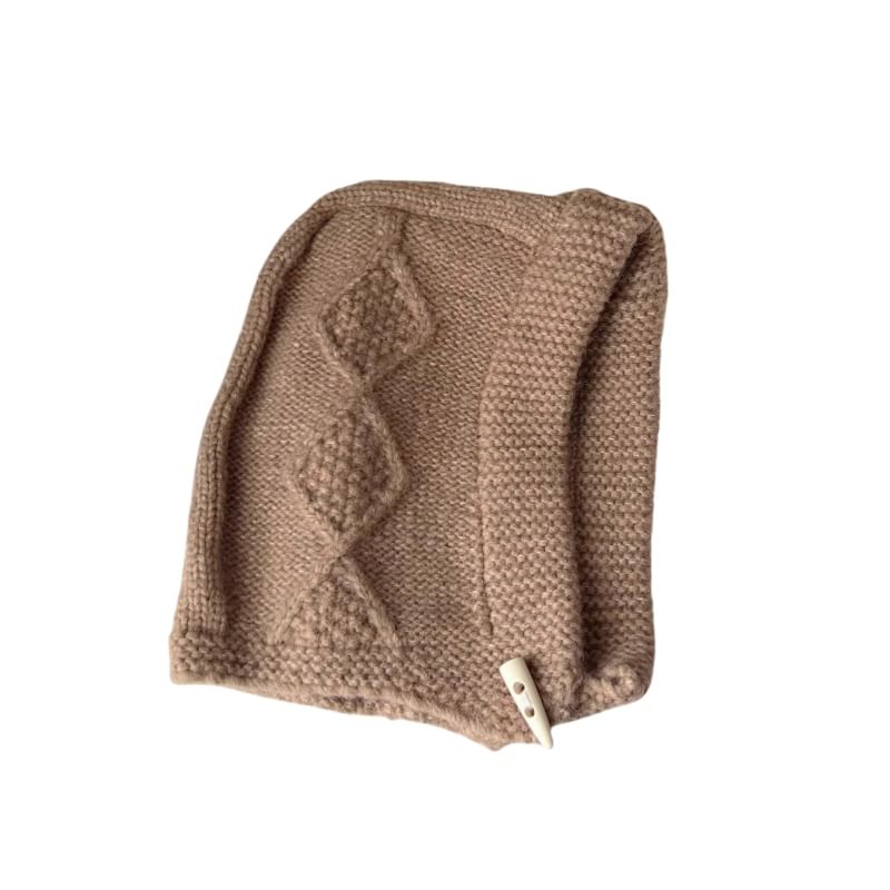 Balaclava Cable Plain Knit