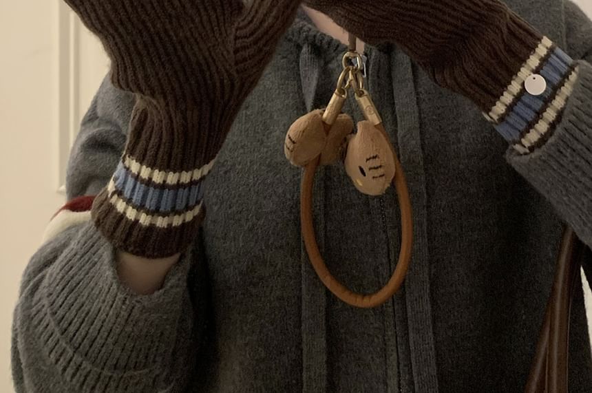 Knit Color Block Gloves