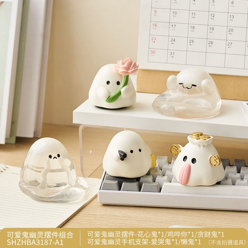Ghost Resin Ornament / Desktop Phone Stand / Set (Various Designs)