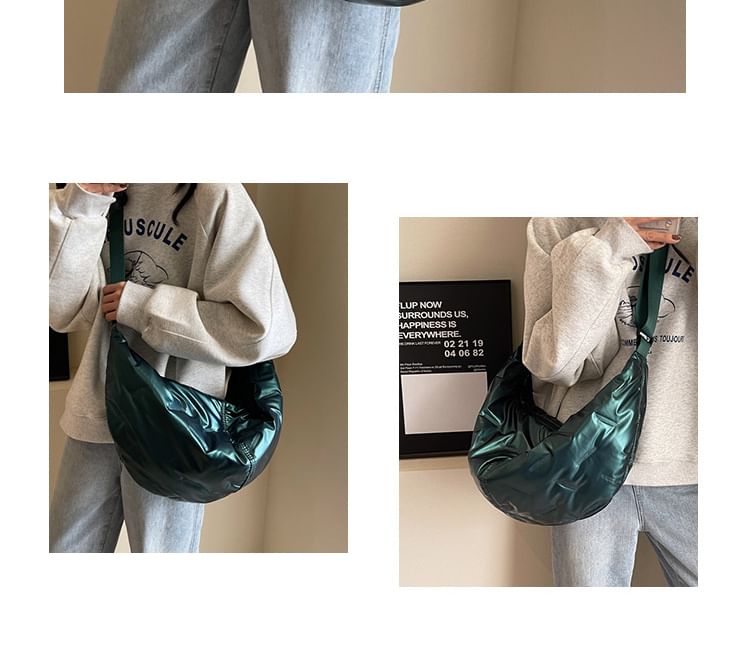 Plain Padded Crossbody Bag